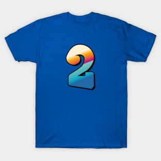 Number 2, Two - beach colors T-Shirt